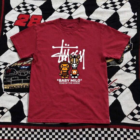 Other - Stussy X Baby Milo Tee In Red And White